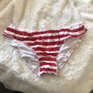 Red stripped bikini bottom